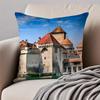 1PCS Classical CChillon Swiss Cushion Cover Pillowcase Antidustmite Invisible Zipper Short Plush Sofa Cushion
