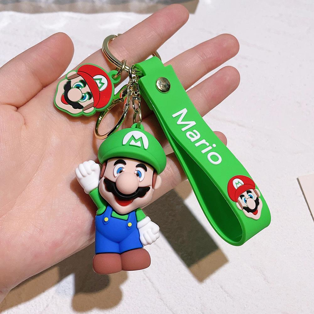 27 Stile Super Mario Bros Schlüsselanhänger Actionfigur Niedlicher Cartoon-Charakter Spielzeugpuppe Modell Dekoration Kindergeburtstagsgeschenk
