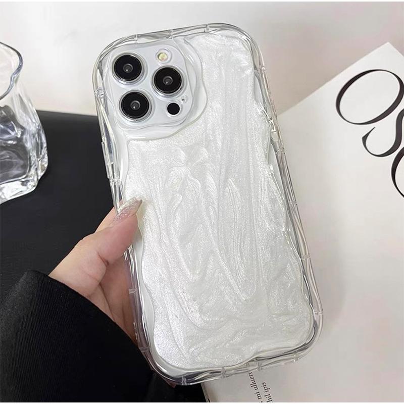 

Wave Pattern Epoxy Glitter Mobile Phone Case Is Suitable For Iphone17Promax Fine Hole All-Inclusive Anti-Drop Apple 16 Airbag. iPhone 7/8/SE 2020