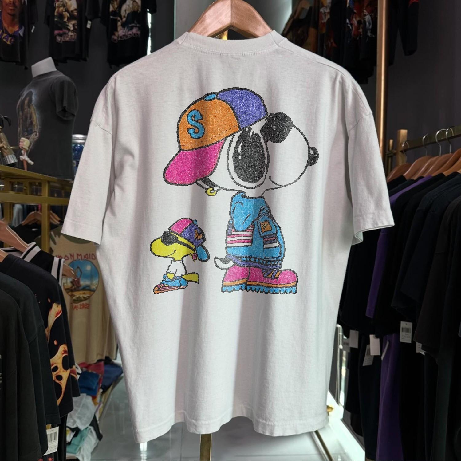 Snoopy Woodstock Hip Hop Promo T-Shirt White XXL S
