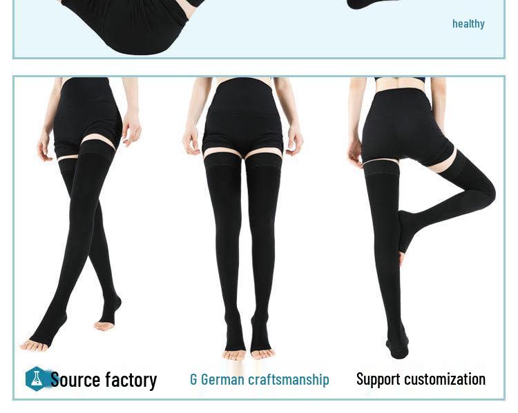 Class 3 Medical Compression Thigh-High Stockings for Men and Women - Varicose Vein Prevention and Leg Support