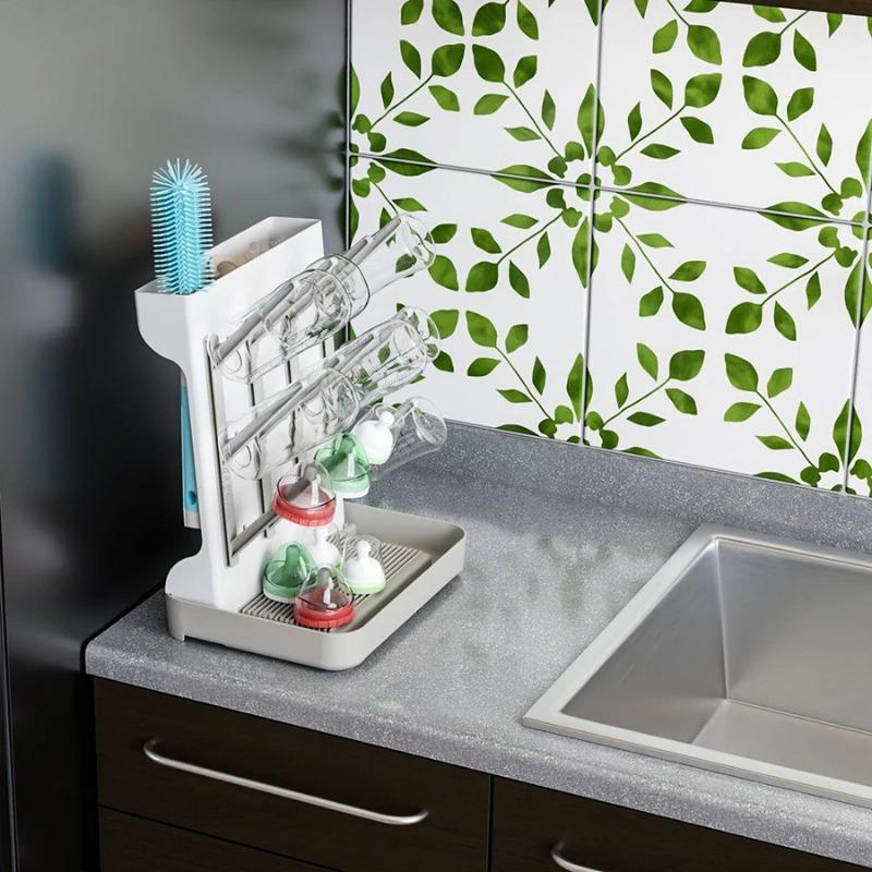 Baby Bottle Drying Rack Multi-layer Large Capacity Drying Stand for Cups Bowls and Accessories Space Saving Countertop Storage O