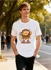 American Cartoon Party Cheers  French Fries  Beer Themed T-shirt  Unisex Casual Cotton Top