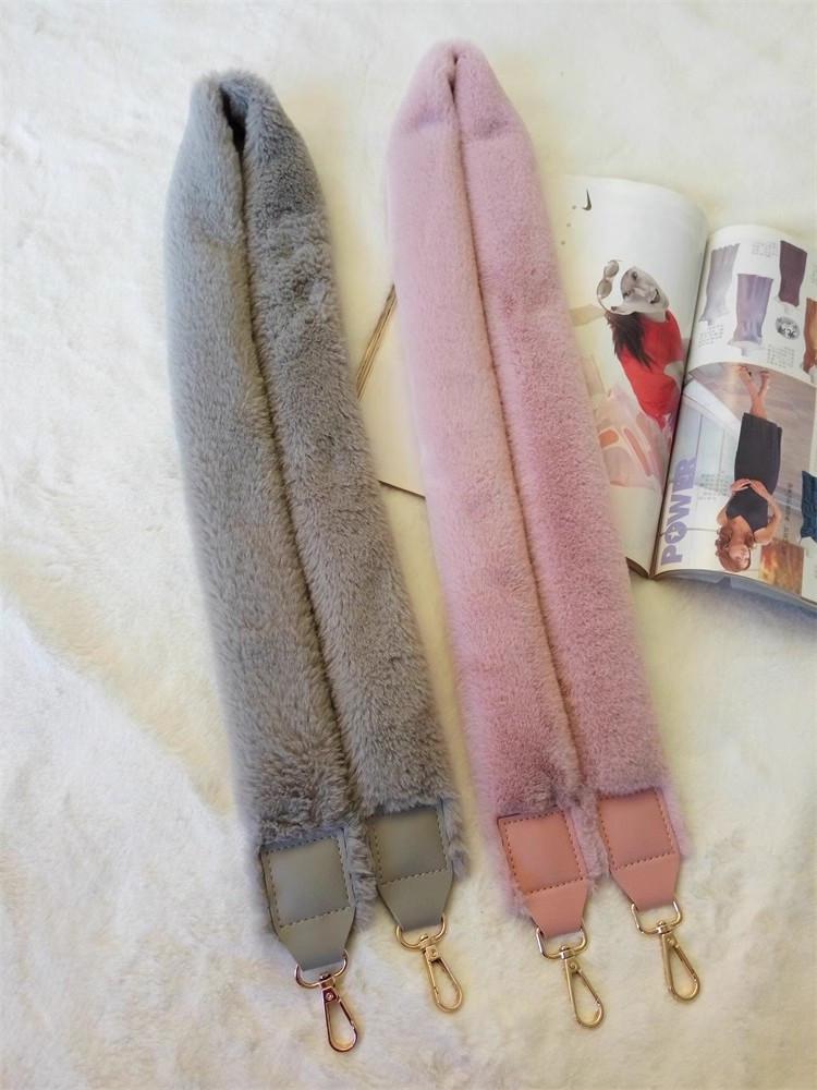 Women's Plush Wide Fur Shoulder Strap for Bags - Versatile Replacement for Crossbody and Single Shoulder Bags
