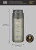 CB JAPAN Coffee Canister [Made In Japan] with Scale for Measuring Coffee Beans QAHWA Black