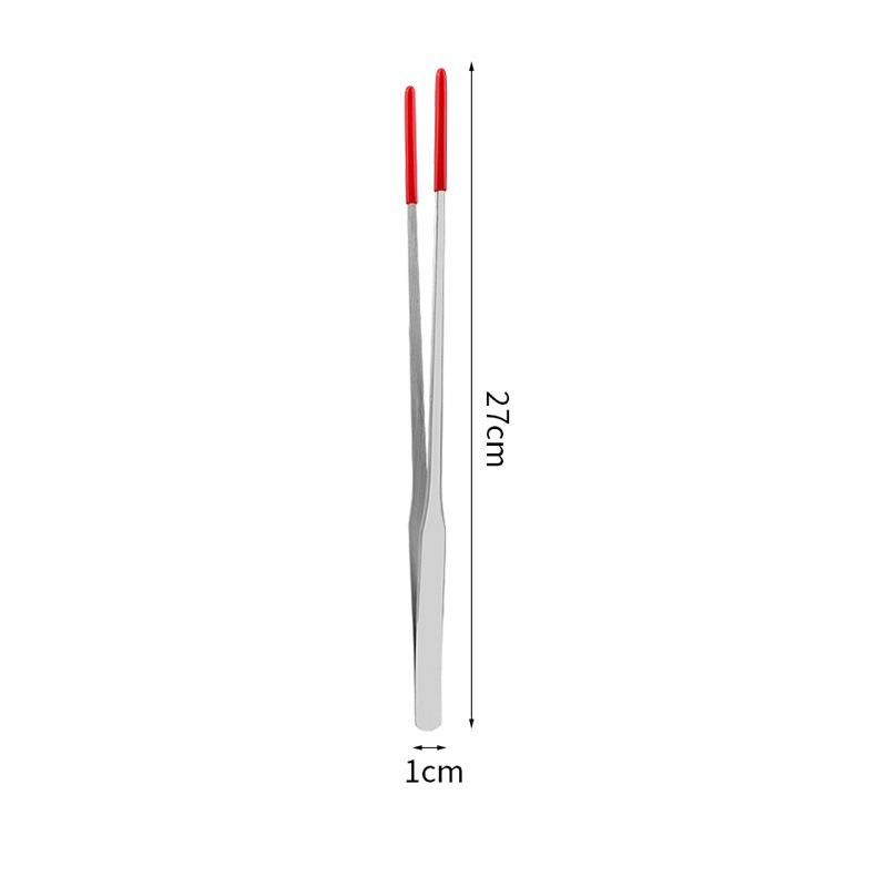 Stainless Steel Reptile With Rubber Tip Feeding Tongs Aquarium Tweezers Fish Tank Cleaning Tools Snakes Enclosure Accessories