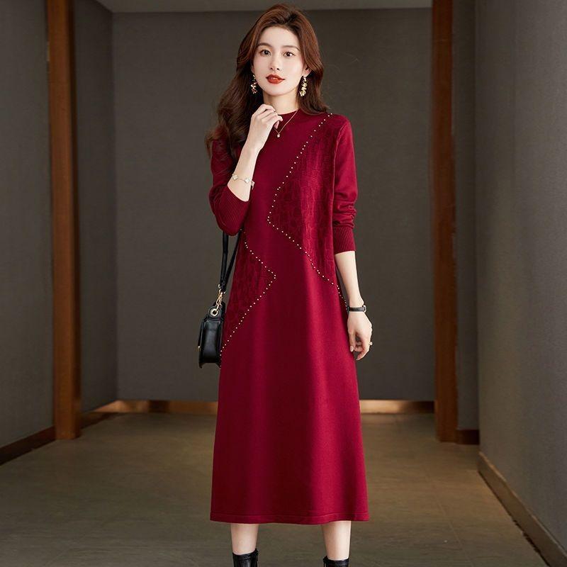 Autumn Winter Knee-length Sweater Skirt Women Fashionable Loose Knitted Wool Bottoming Skirt