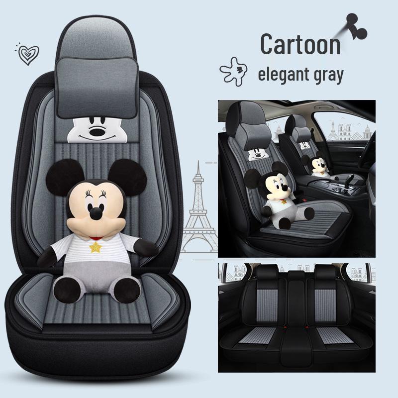 Infiniti QX60/QX30/QX70 Linen Cartoon Car Seat Covers – All-Season, Full Surround Design