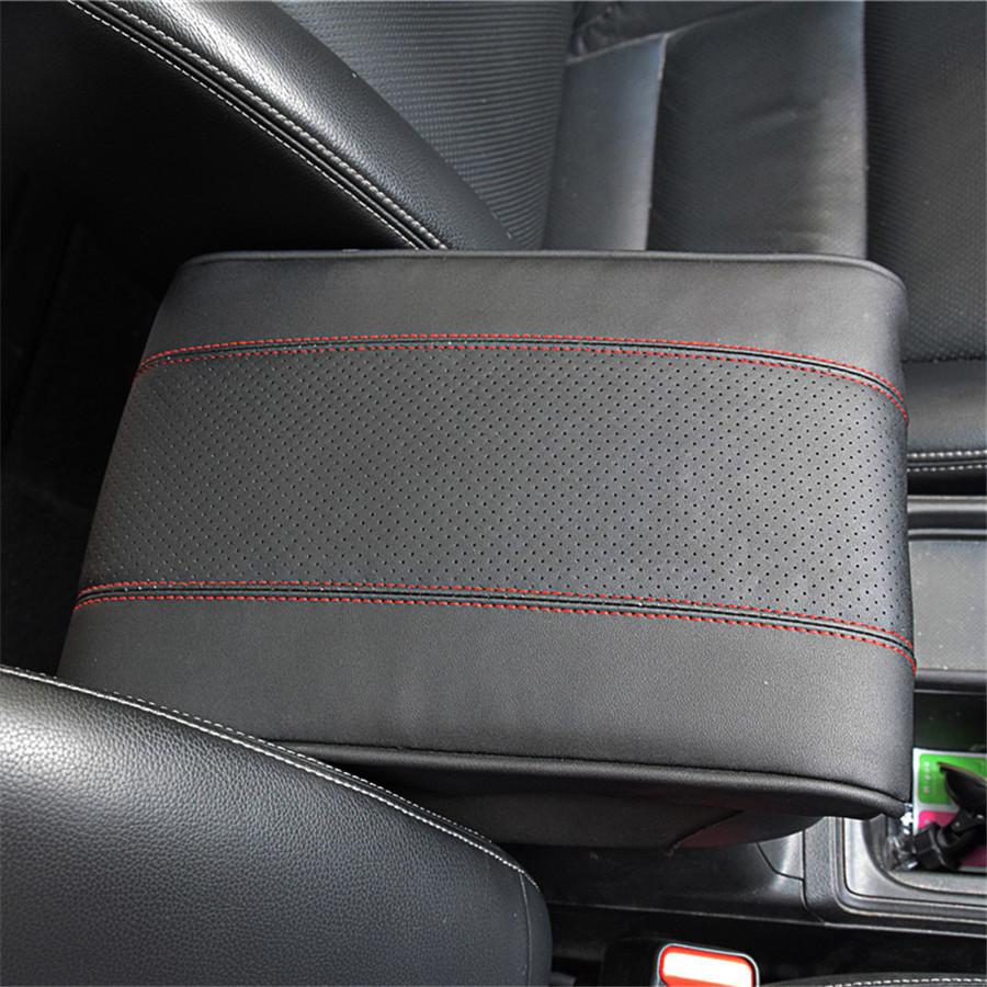 Central armrest cushion-perforated breathable version with black red line