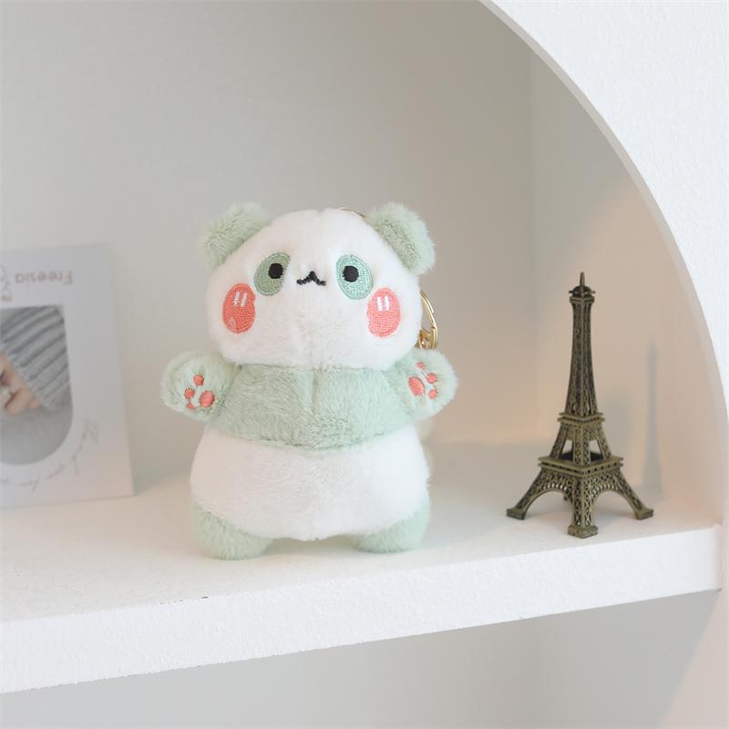 Kawaii Magic Starry Wings Sheep Plushie Colour Wolf Dog Puppy Plushie Pendant Tiger Fox Cat Panda Lamb Small Plush Toy Keychain