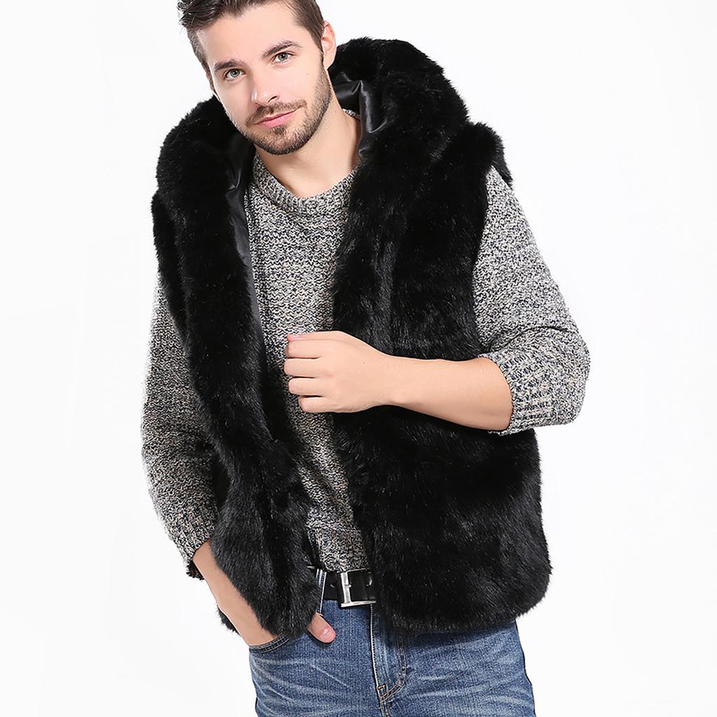 Men  Winter Fashion Stand Collar  Color Waistcoat Vest Jacket Top Coat