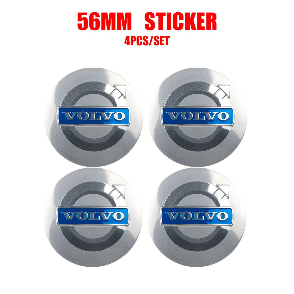 Set 4 buc. Autocolante Accesorii Capac Central Jantă Mașină 56/60mm Pentru Volvo Rdesign XC60 XC90 V40 V50 V60 T6 AWD Xc70 S60 S80 S90 V70 V90