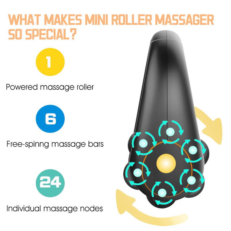 Massage Roller Gun Deep Tissue Percussion Muscle Massager Electric Rechargeable Muscle Repair PainRelief for Neck Shoulder Waist