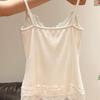 Women's Plus Size Cotton Lace Bow Camisole - Slim Fit Spring/Summer Layered Tank Top