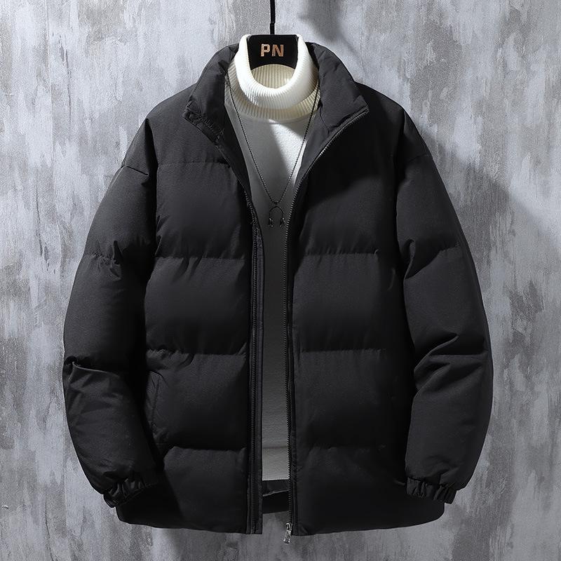 

Men s Plus Size Winter Cotton Jacket, Embroiderable - 2025 Autumn/Winter Fashion for Young and Middle-Aged Adults. XL чорний