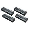 4Pcs Terminal Strip Block TB Fixed Large Current Dual Row Terminal Barrier Strip 600V 45A 6 Position (4506)