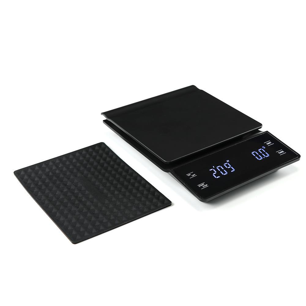 Rechargeable LED Touch Screen Coffee & Kitchen Scale with Timer - 3KG Capacity