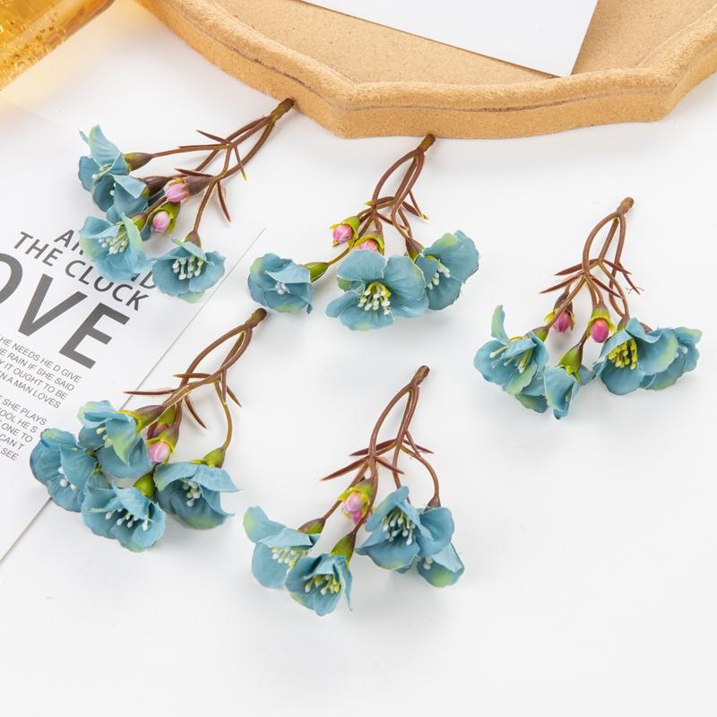 

Искусственный цветок шелковая роза горячая распродажа рождественский венок дом комната фестиваль вечеринка на открытом воздухе сад свадебный декор сделай сам подарочная коробка скрапбук 5pcs синий