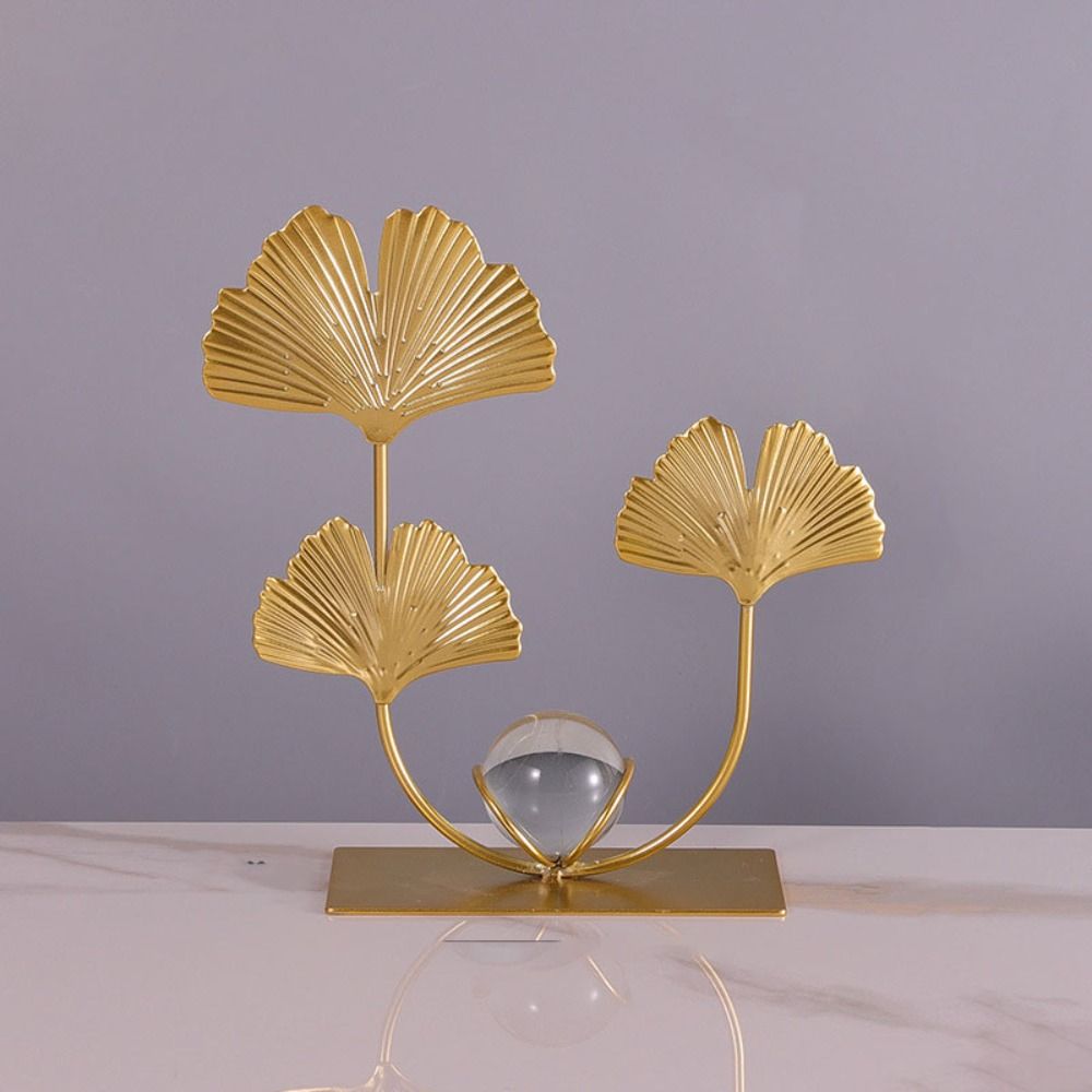 

Золотой Кленовый Лист Хрустальный Шар Орнамент Железные Изделия Металлические Ремесленные Комнаты