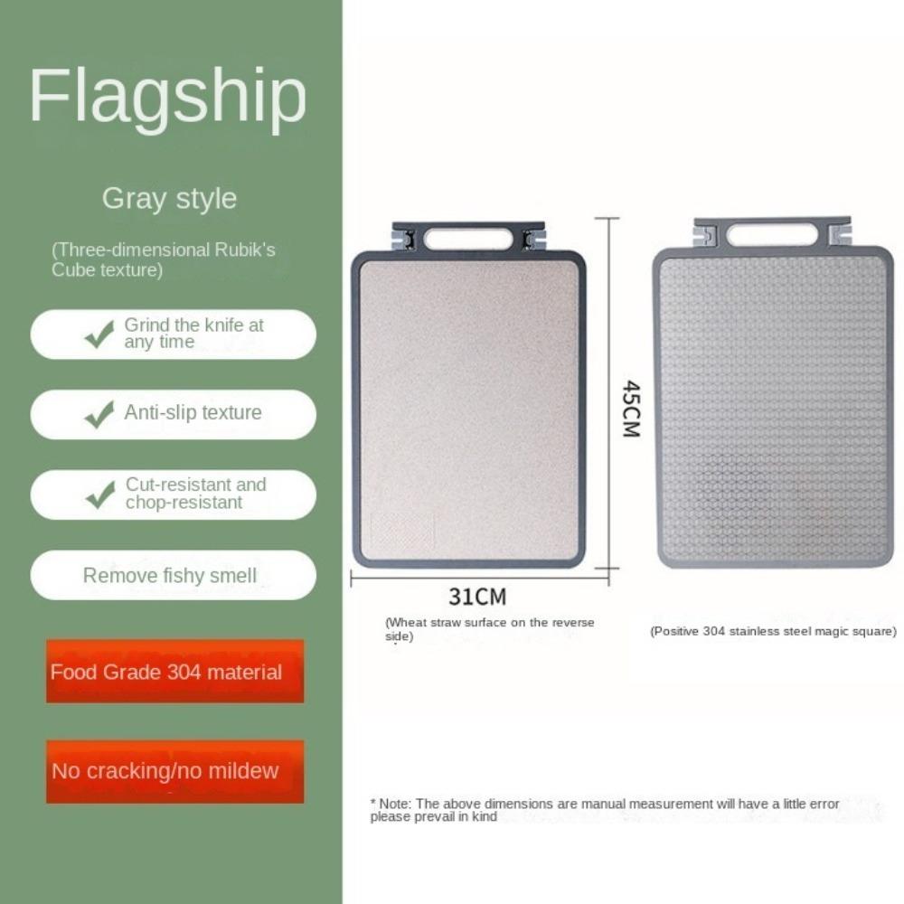 

Разделочная доска из нержавеющей стали для нарезанных овощей, мяса, утолщенной разделочной доски для овощей, устойчивой к плесени, ковриков для разделочных досок