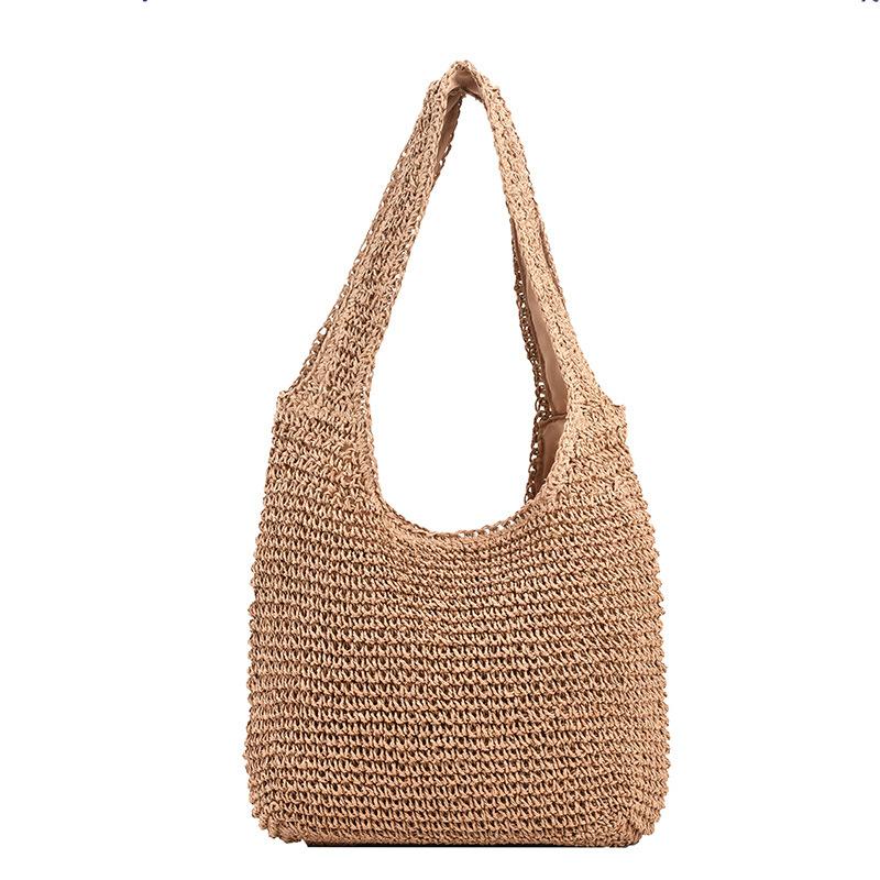

Woven bag women s 2025 new leisure vacation seaside beach bag leisure lazy fashion straw bag shoulder bag хаки