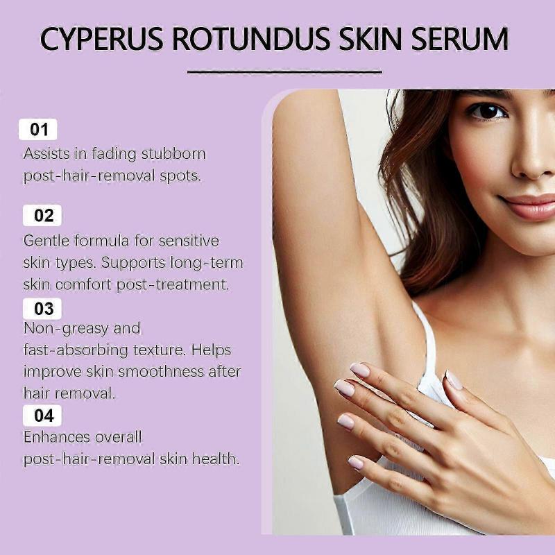 Cyperus Rotundus Skin Serum, Cyperus Rotundus Oil for Hair Removal, Reduce Hair Ingrowth, Natural Moisturizing Soothing Body Oil, Suitable for All Ski