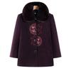 New grandma's autumn and winter woolen coat with fleece to keep warm, old lady's winter coat, mother's clothes