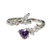 Hot Selling Classic Purple Stainless Steel Rings for  Women's Exquisite Advanced Sense Light Luxury Sweet Cool Niche