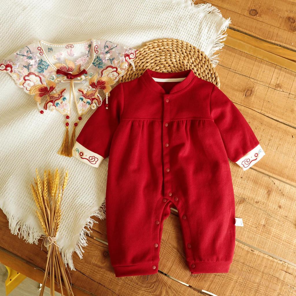 2025 Infant Long Sleeve Romper - Spring/Autumn One-Piece Jumpsuit for Girls