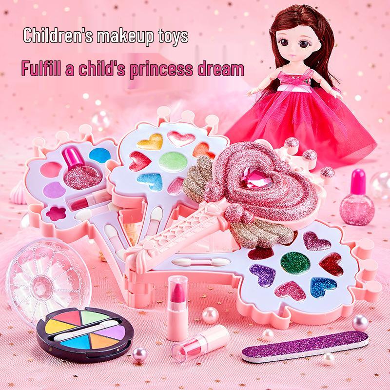 Kids' Makeup Set for Ages 3-6: Genuine Girls' Playhouse Toy with Lipstick 012/013