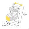 2 Tier Mini Shopping Cart Small Basket Toy Preschool Learning Toys Pretend Grocery