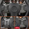 For Nissan 350z 2006-2009 Carbon Fiber Car Steering Wheel Buttons Panel Trim Frame Decoration Sticker Interior Accessories