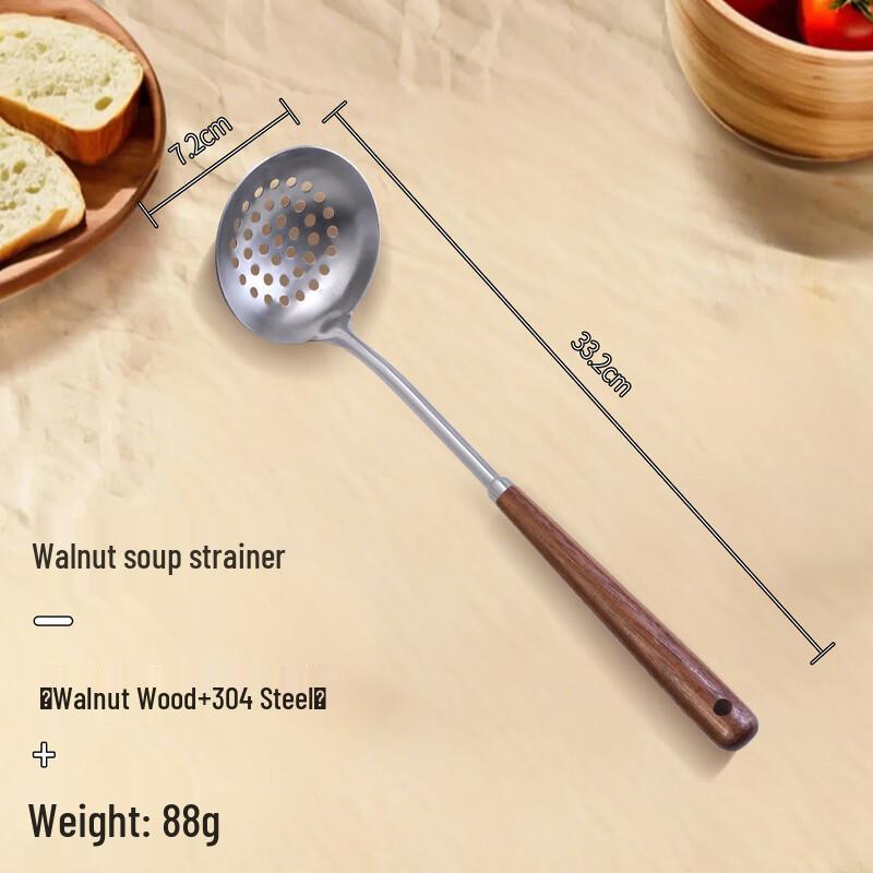 Wutuo Stainless Steel Walnut Handle Kitchen Utensil Set