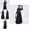 Elegant Polyester Plague Doctor Costume With Dramatic Beak Mask For Cosplay Events