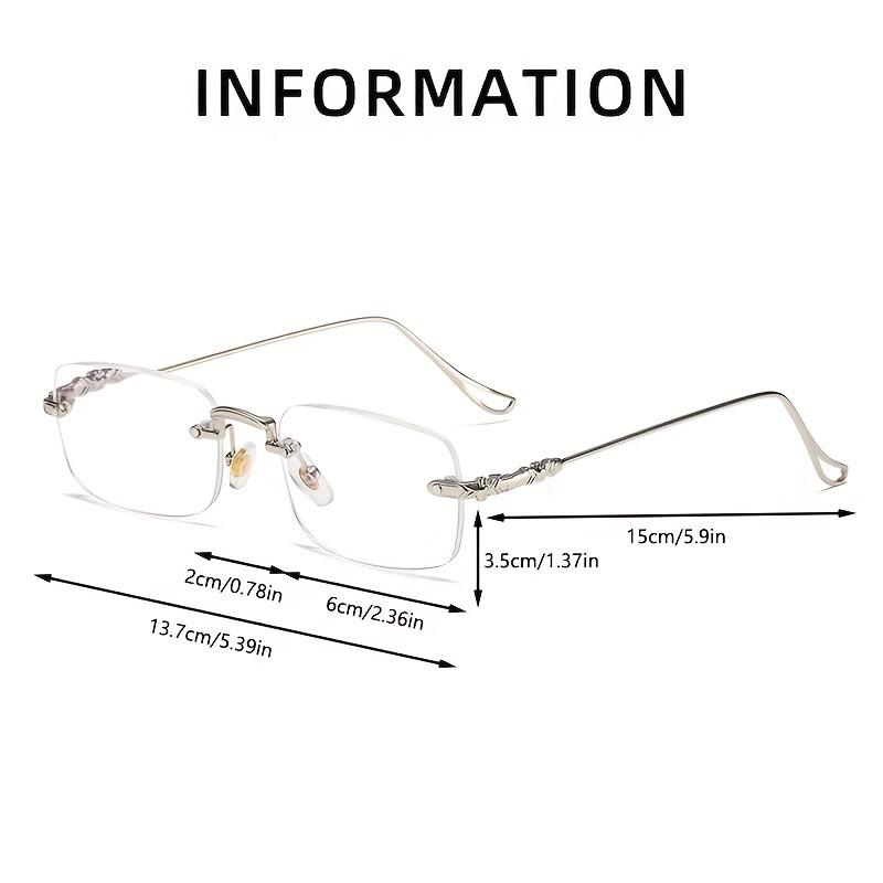 5pcs Anti Radiation Glasses for Women Men Rimless Eyeglass Computer Eyewear Frameless Anti Blue Light Eyeglasses