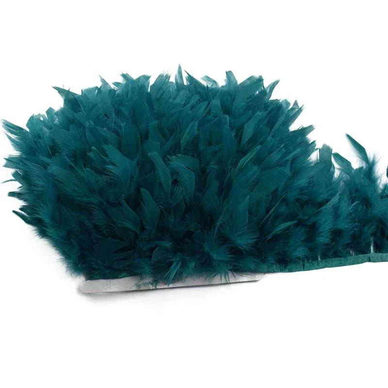Colored Fluffy Turkey Feathers Trim Tassel Fringe Ribbon Marabou Feather Tape Boa Sewing Costume Clothing Accessories Decoration