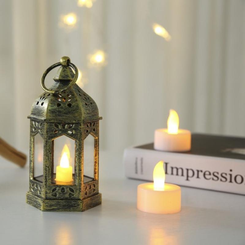 European Retro Plastic Style Portable Electronic Wax Stand for Home and Restaurant Holiday Decoration