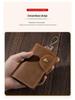 Universal Crazy Horse Leather Key Holder with Card Slot and Waist Buckle for Men and Women