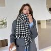 New Qiandongge scarf women's versatile warm scarf imitation cashmere scarf plaid thick autumn and winter scarf