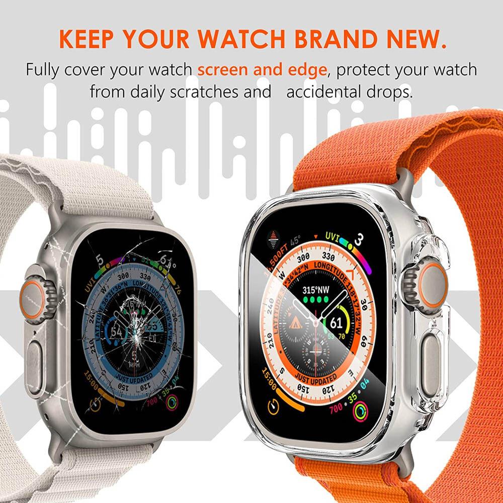 Tempered Glass Screen Protector for Apple Watch Ultra 2 49mm Smart Watch HD Glass Protective Film Cover for Apple Watch Ultra 3 49mm