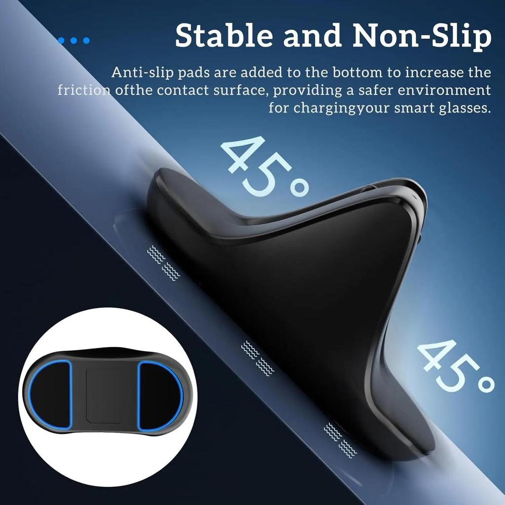 Pro Meta Wayfarer USB/Type-C nabíjecí kabel ochrana bezdrátového nabíjení Rychlé nabíjení pro chytré brýle Meta AR