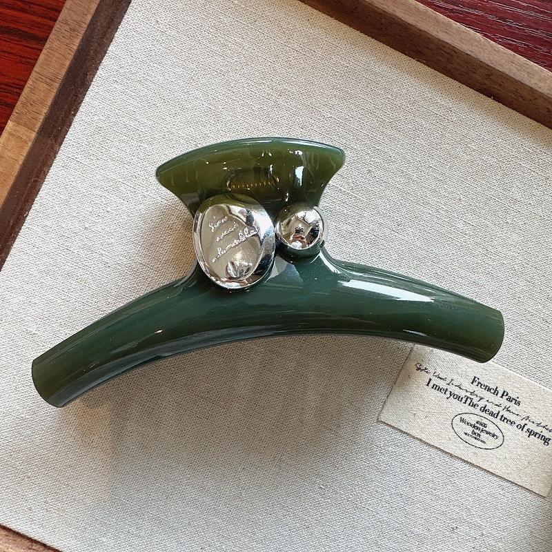 Hair Accessories Women's Large Grab Clip Fashion Temperament Simple Hair Grab Shark Clip Acrylic Disc Hairpin Hairpin Headgear