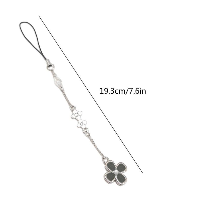 Clovers Pendant Mobile Phone Chain Cartoon Anime Flower Hanging Pendant Phone Straps Rope Phone Lanyard Bag Decoration