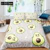 Avocado Duvet Cover for KidsCute Avocado Bedding Set Green Tropical Fruits Comforter Cover for Kids Boys Girls with Pillowcase