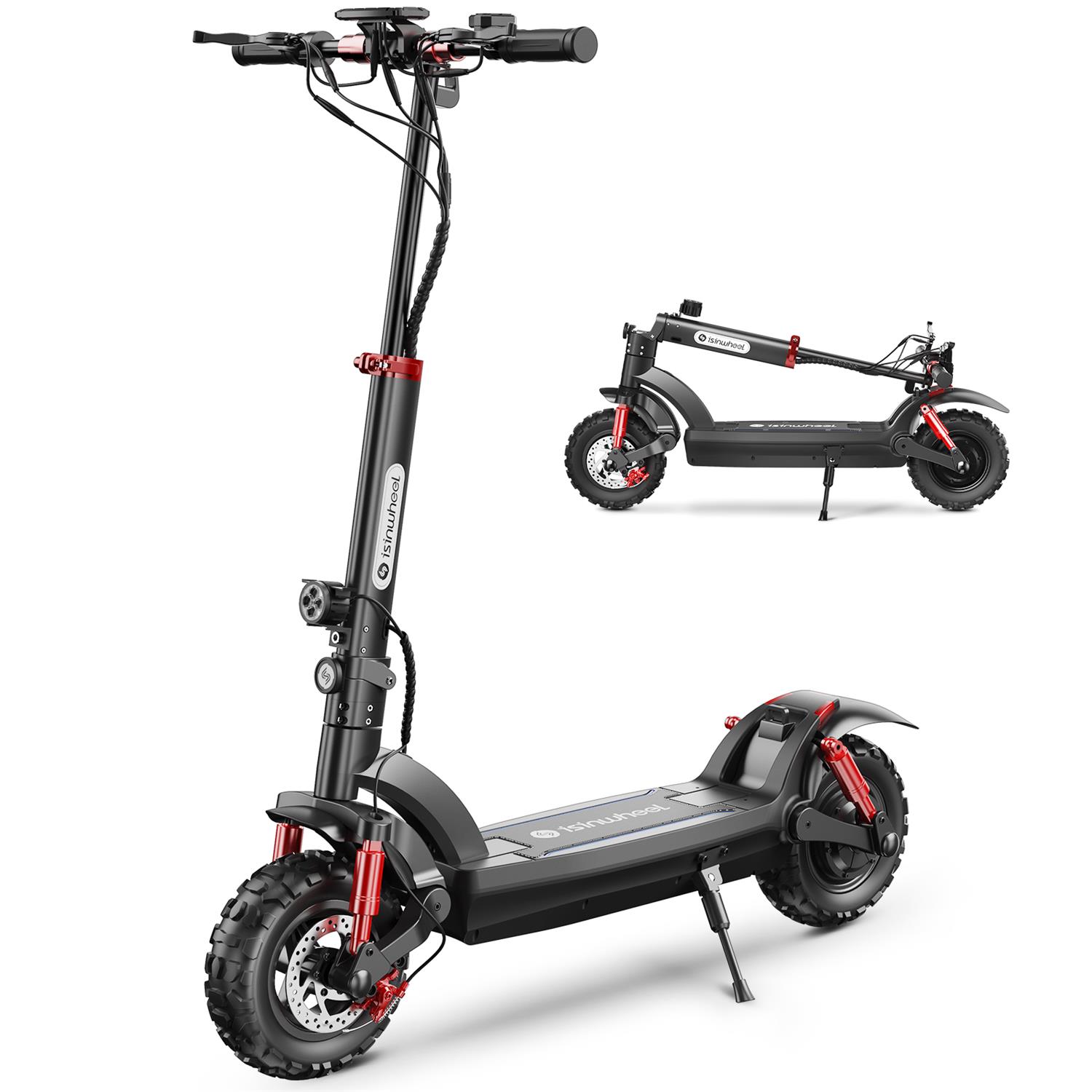 isinwheel GT2 DGT Elektroroller für Erwachsene, 48V 15Ah Akku schwarz