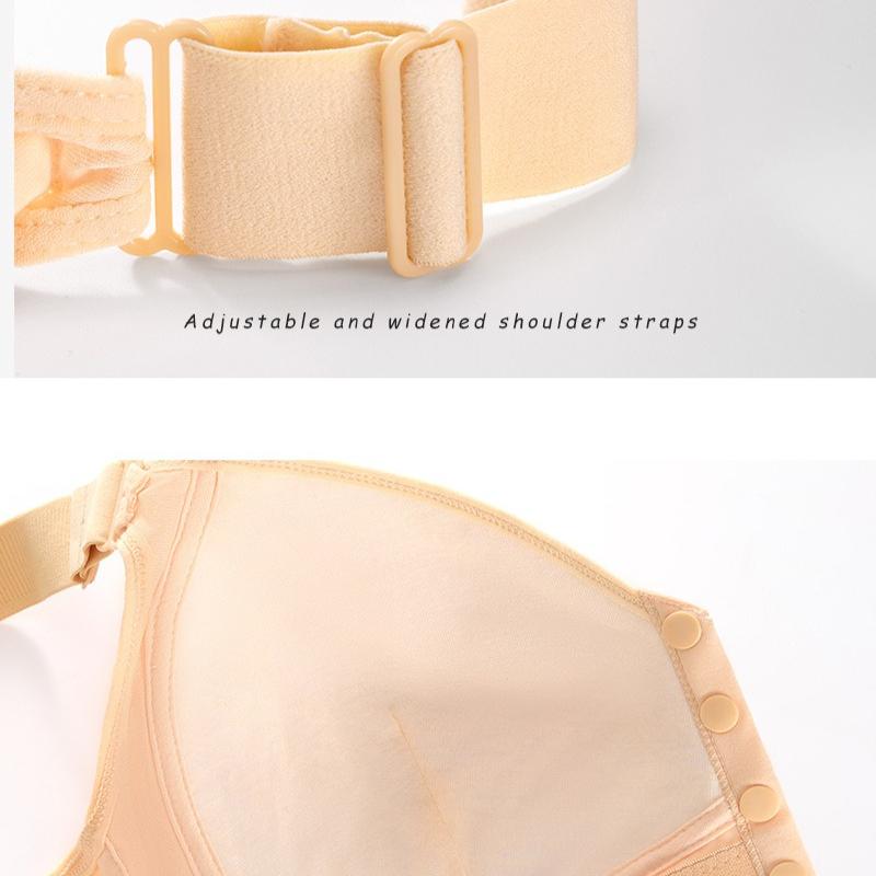 Bouton sur le devant XL-5XL Taille Européenne Grande Taille Sous-vêtements Bretelles Réglables Soutien-gorge Imprimé