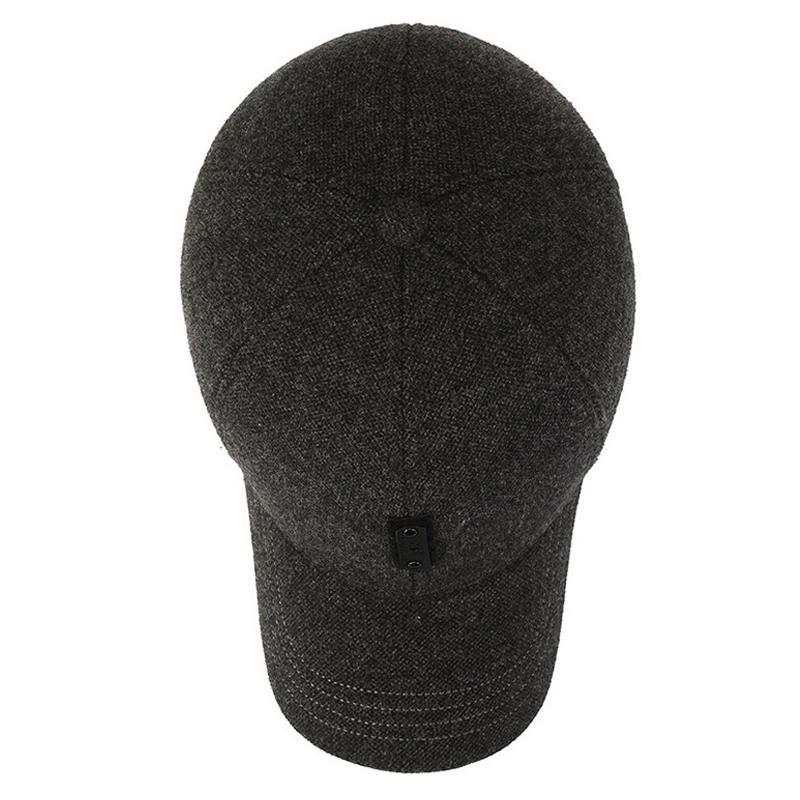 Podzim Zima Pánská čepice Velvet Silná Baseballová čepice Outdoorové sporty Ochrana sluchu Bavlněná čepice Peak
