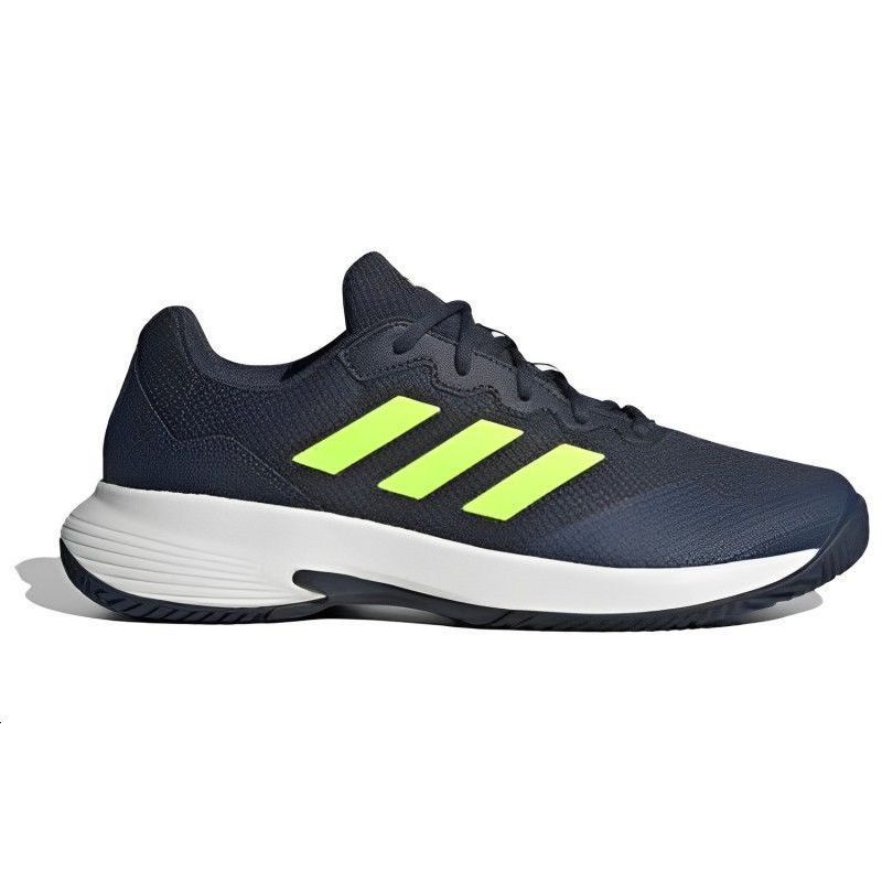 Adidas GameCourt 2.0 Shadow Navy Lucid Lemon Men Sneakers Blue Core-White IE0854