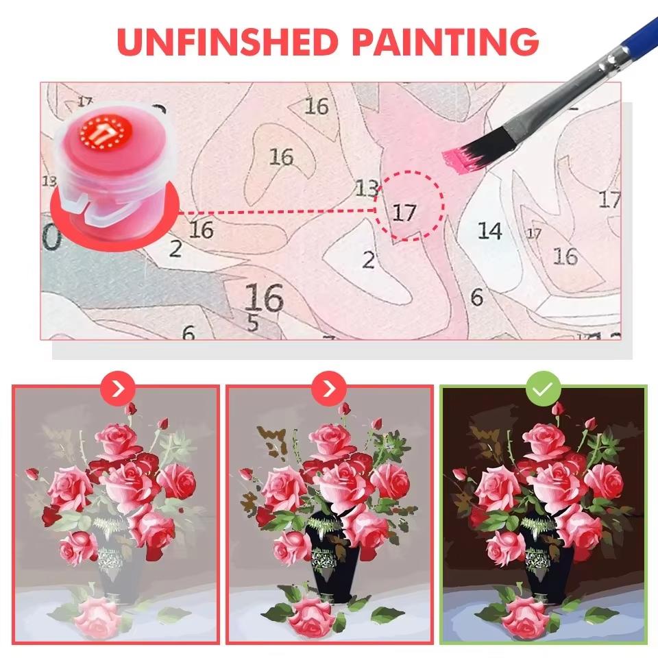 Diy Painting By Numbers Photo Custom Handpainted Kits Private Drawing Oil Paint On Canvas Diy Gift Home Decor