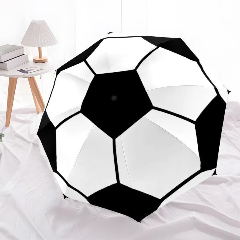 

1PC football sport Umbrella Portable Folding Umbrella Iron Frame Hole Bone Structure Outdoor Home Umbrella A10 разноцветный